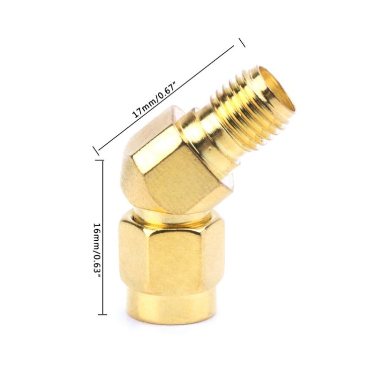 SMA Male to SMA Female 45 Degrees 135 Degrees FPV Conical Adapter Connector SMA Male to SMA Female 45 Degrees 135 Degrees FPV Conical Adapter Connector